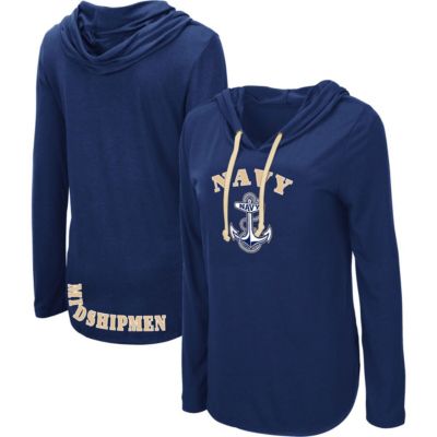 Navy Midshipmen NCAA My Lover Lightweight Hooded Long Sleeve T-Shirt