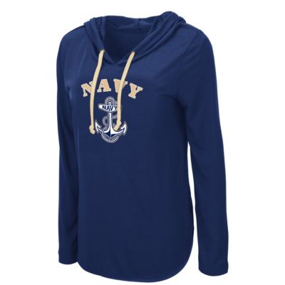 Navy Midshipmen NCAA My Lover Lightweight Hooded Long Sleeve T-Shirt