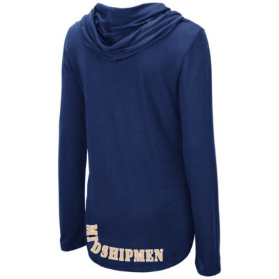 Navy Midshipmen NCAA My Lover Lightweight Hooded Long Sleeve T-Shirt