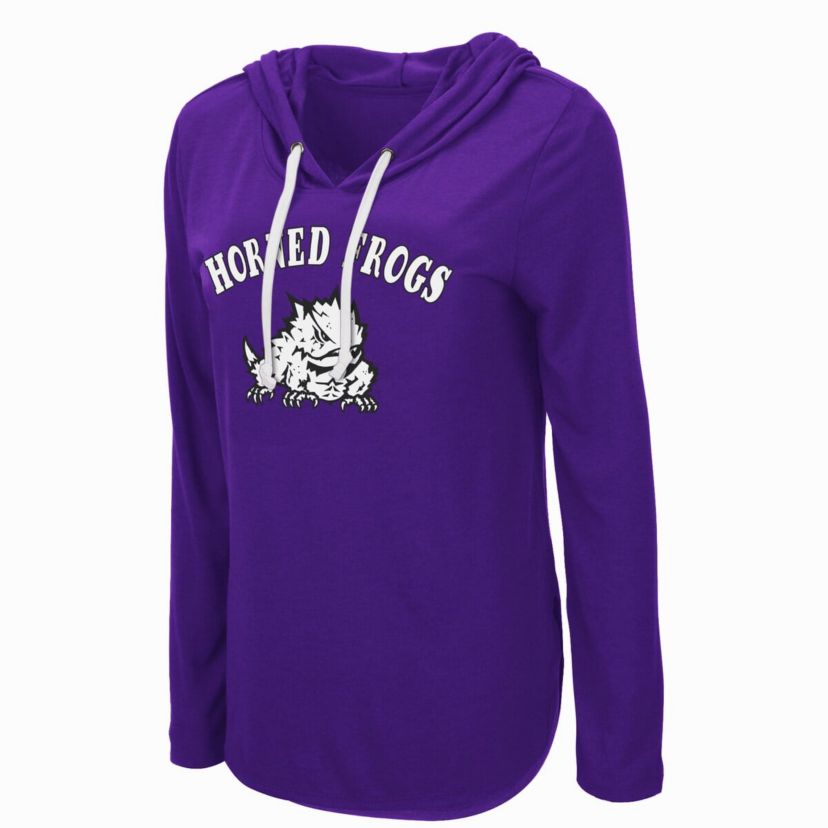 NCAA TCU Horned Frogs My Lover Lightweight Hooded Long Sleeve T-Shirt