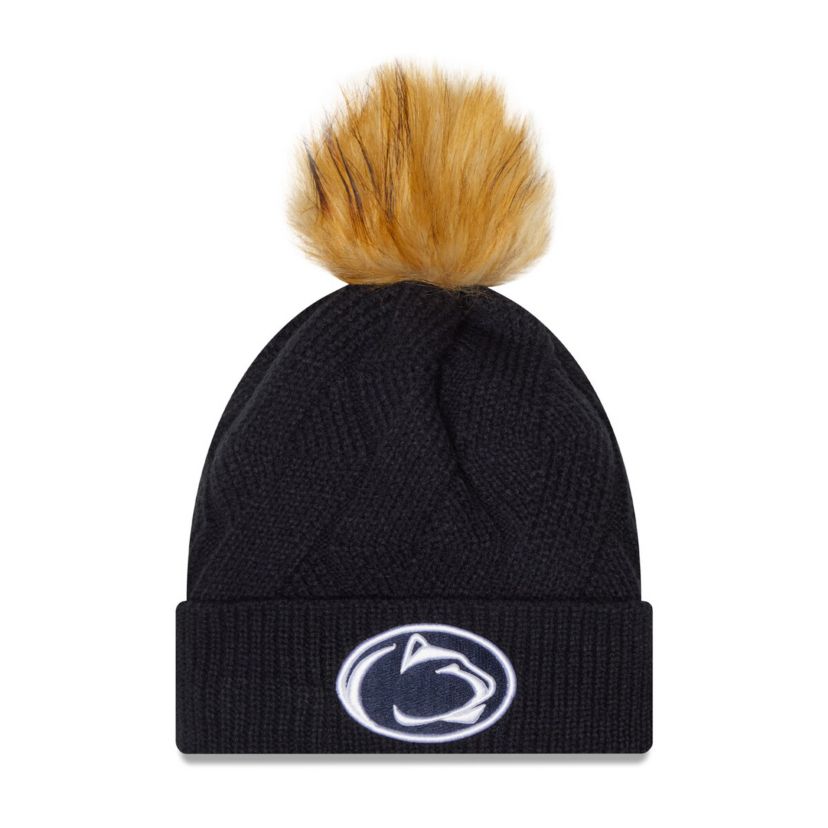 NCAA Penn State Nittany Lions Snowy Cuffed Knit Hat with Pom