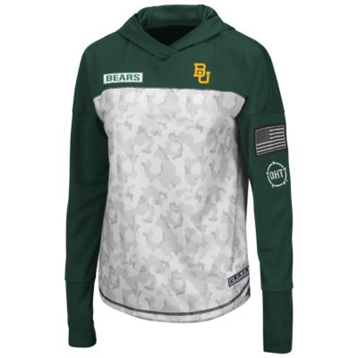 NCAA Arctic Camo/Green Baylor Bears OHT Military Appreciation Long Sleeve Hoodie T-Shirt