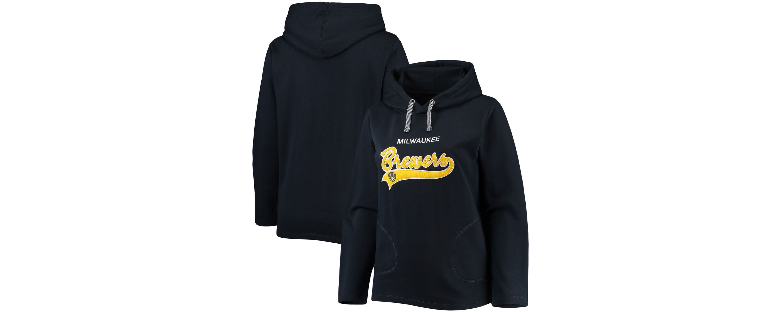 MLB Milwaukee Brewers Plus Size Side Split Pullover Hoodie