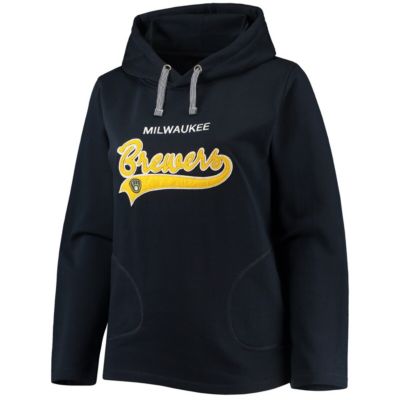 MLB Milwaukee Brewers Plus Side Split Pullover Hoodie