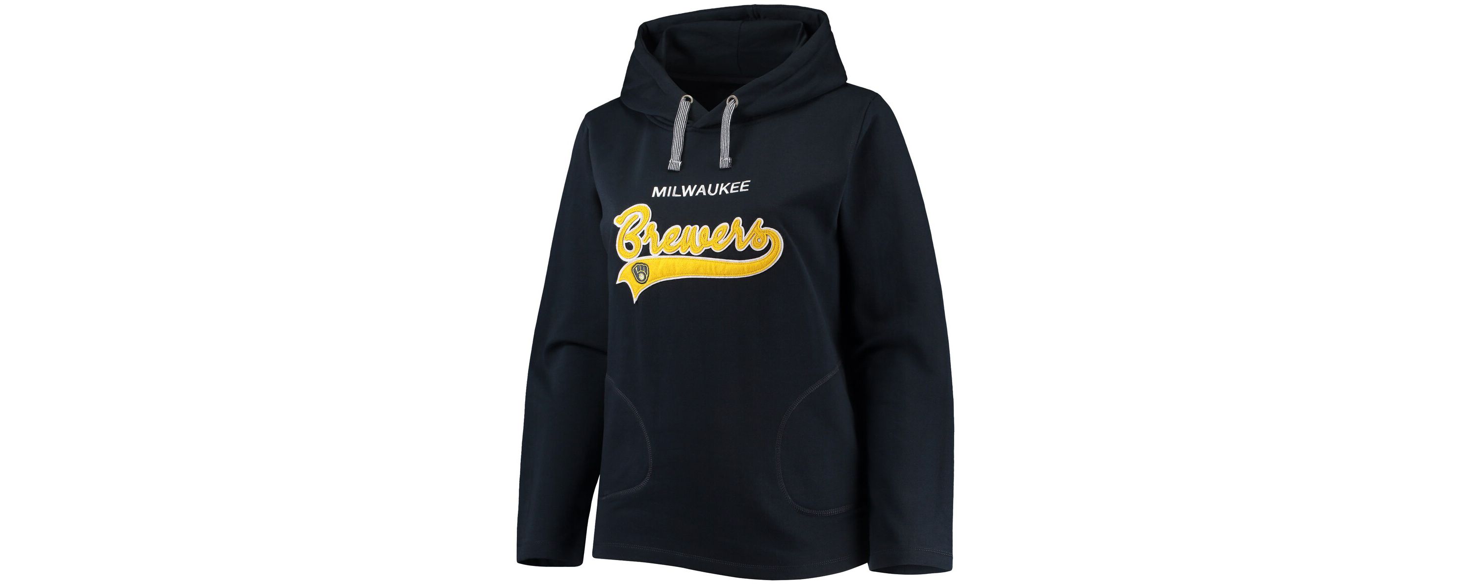 MLB Milwaukee Brewers Plus Size Side Split Pullover Hoodie