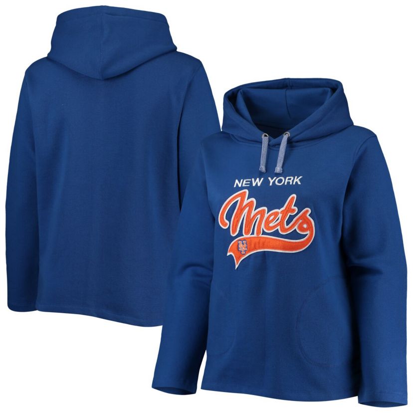 MLB New York Mets Plus Size Side Split Pullover Hoodie