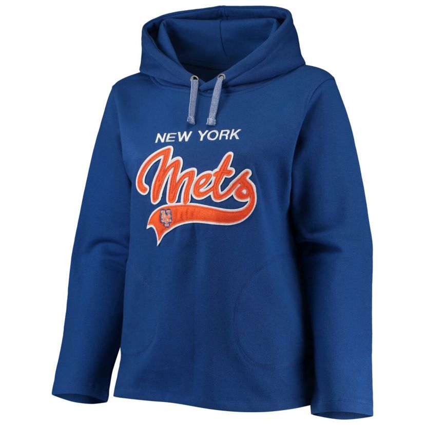MLB New York Mets Plus Size Side Split Pullover Hoodie