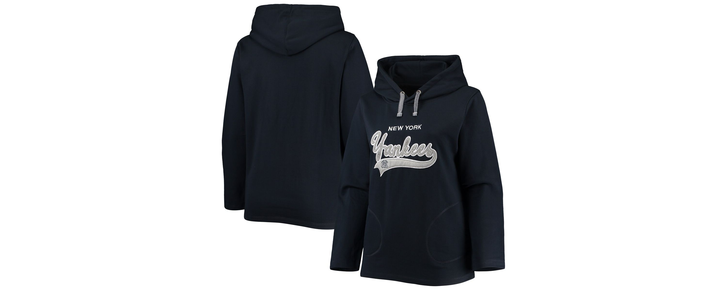MLB New York Yankees Plus Size Side Split Pullover Hoodie