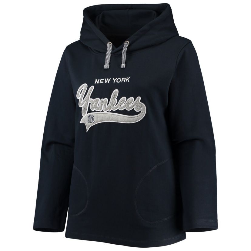 MLB New York Yankees Plus Size Side Split Pullover Hoodie