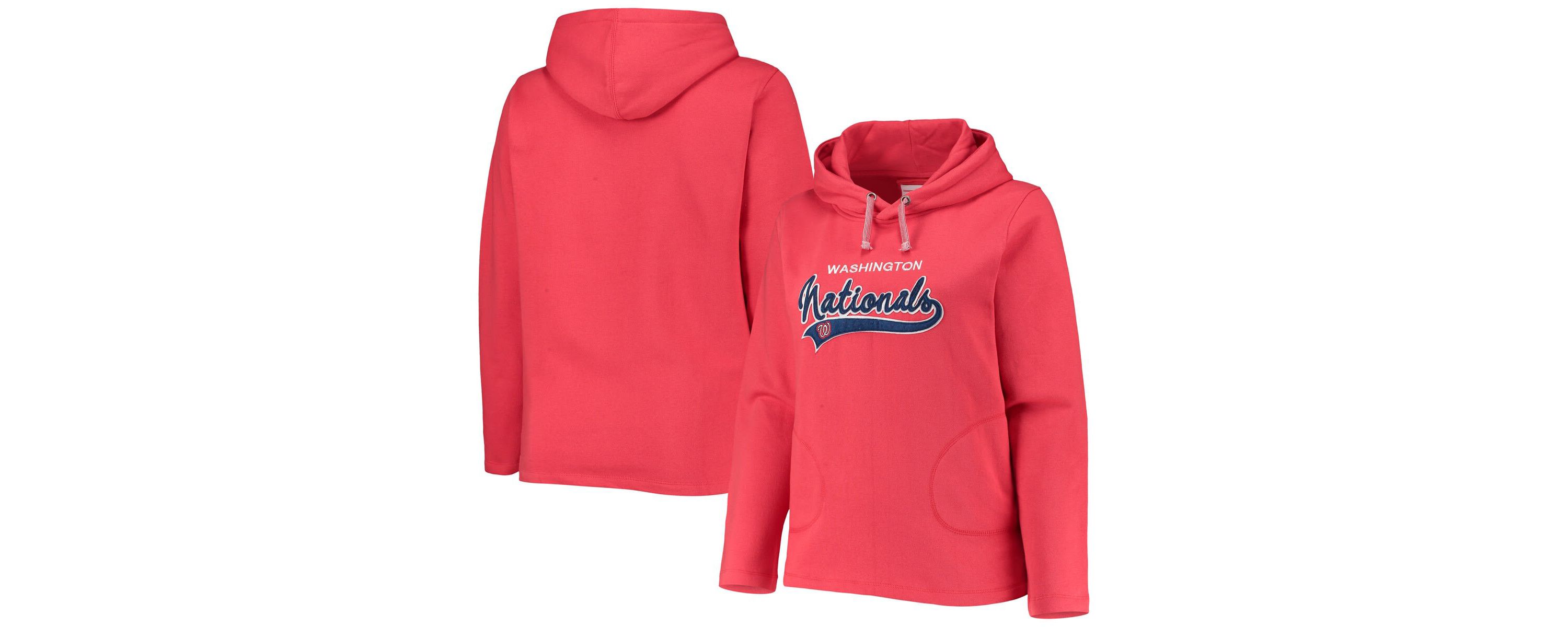MLB Washington Nationals Plus Size Side Split Pullover Hoodie
