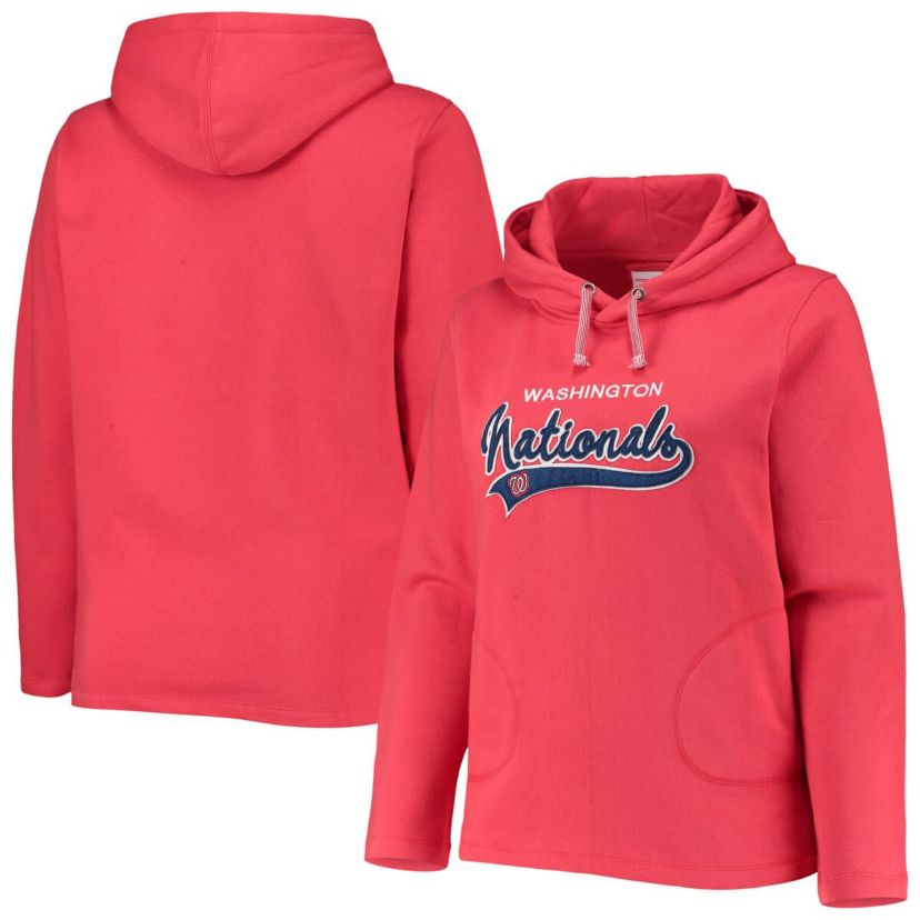 MLB Washington Nationals Plus Size Side Split Pullover Hoodie