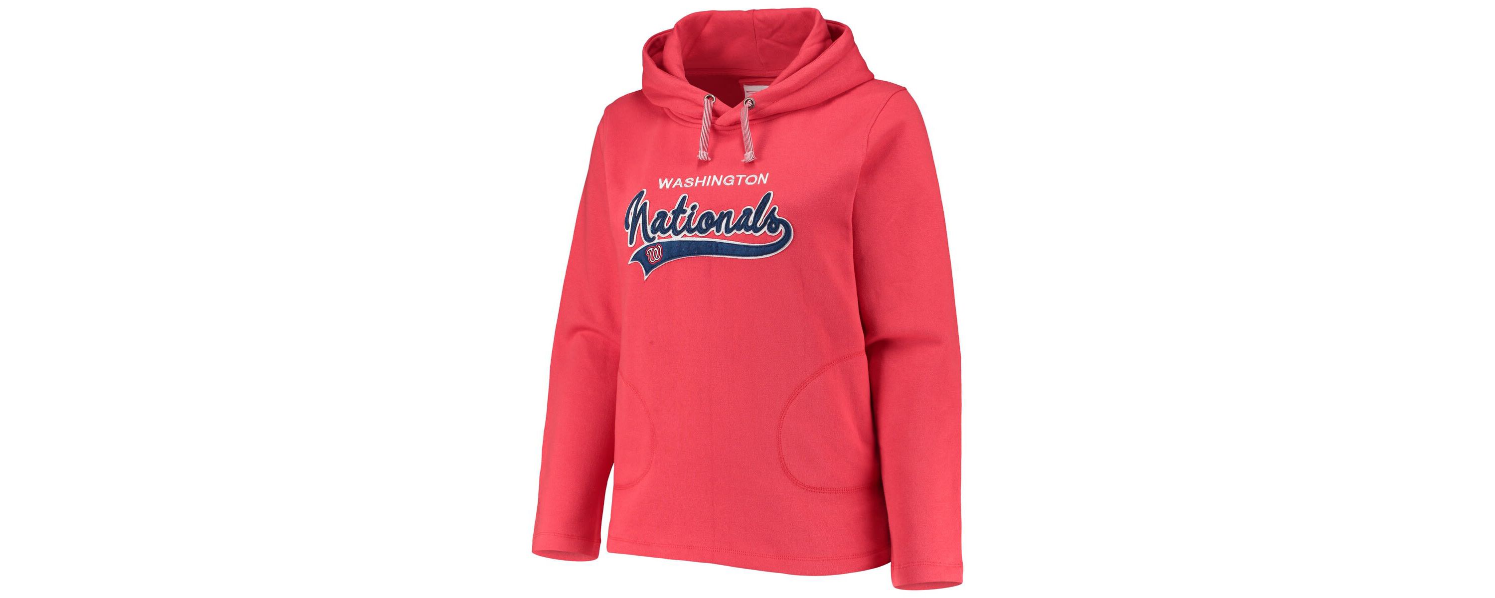 MLB Washington Nationals Plus Size Side Split Pullover Hoodie