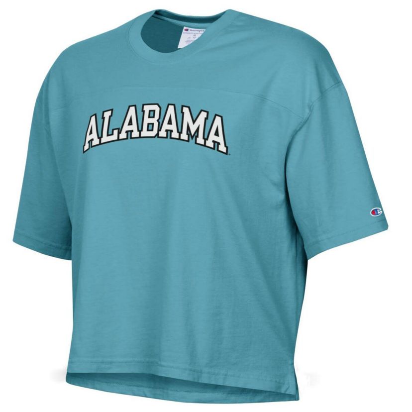 Alabama Crimson Tide NCAA Alabama Tide Vintage Wash Boxy Crop T-Shirt
