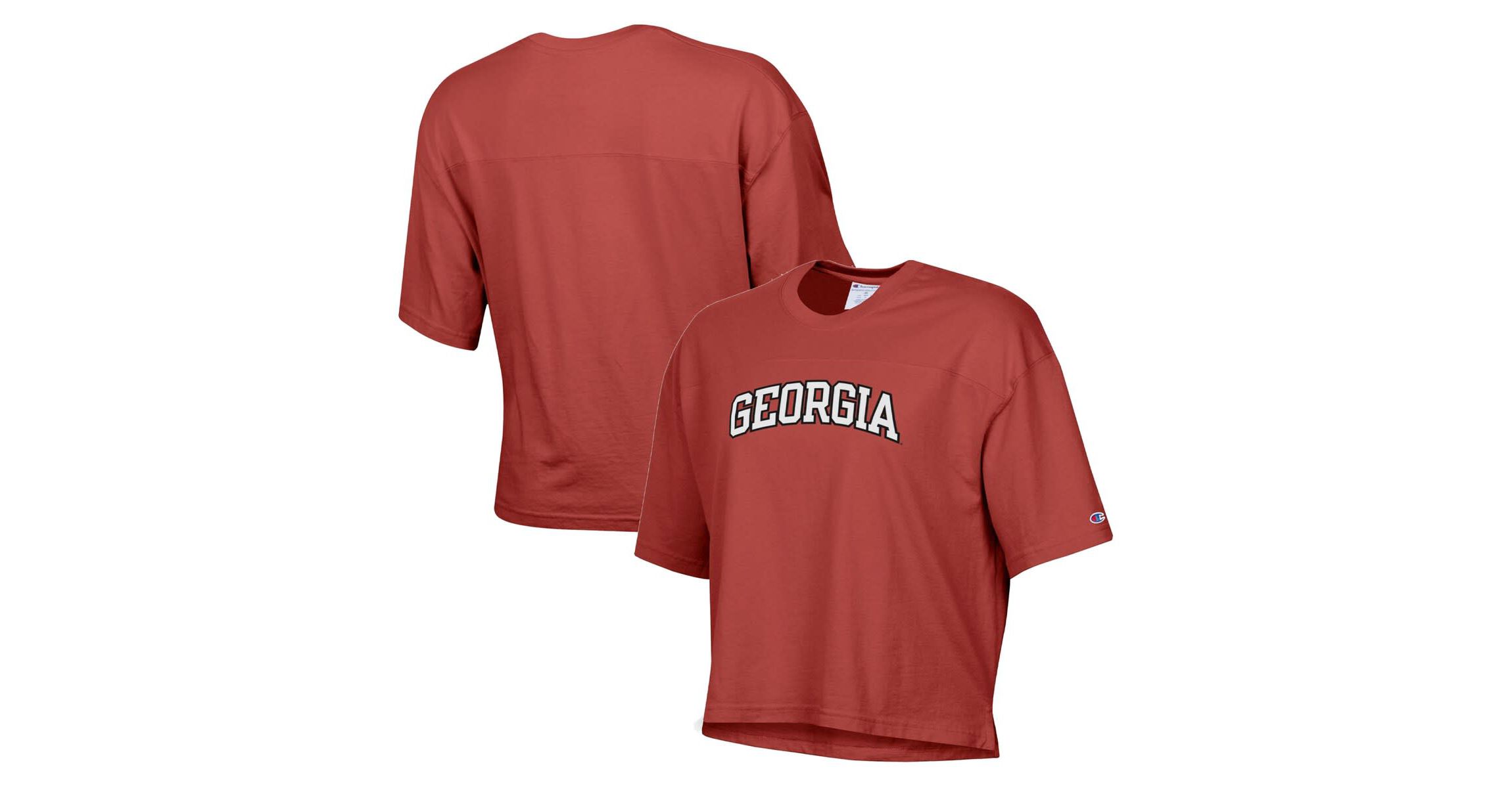 NCAA Georgia Bulldogs Vintage Wash Boxy Cropped T-Shirt