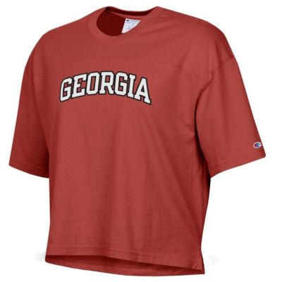 NCAA Georgia Bulldogs Vintage Wash Boxy Cropped T-Shirt