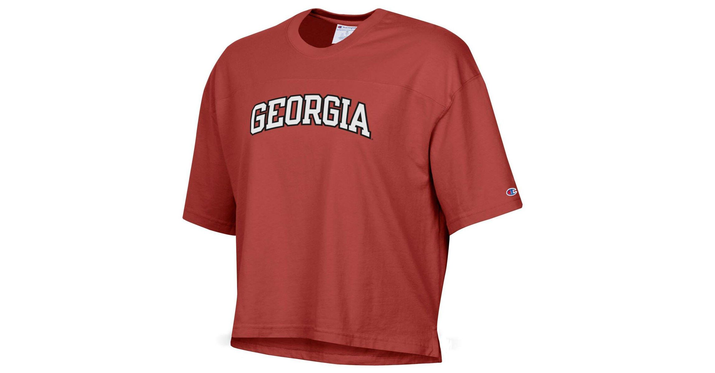 NCAA Georgia Bulldogs Vintage Wash Boxy Cropped T-Shirt