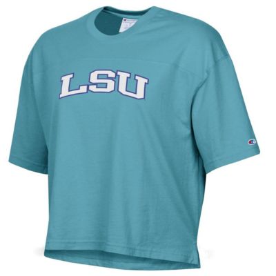 NCAA LSU Tigers Vintage Wash Boxy Crop T-Shirt