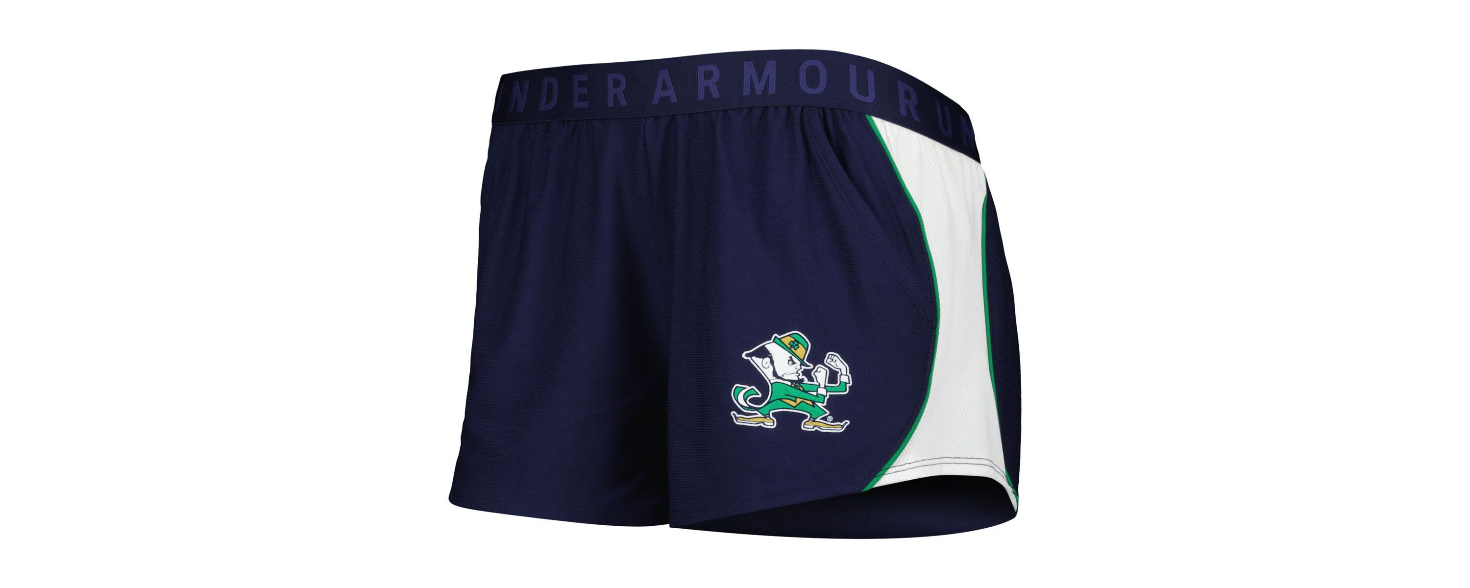NCAA Under Armour Navy/Green Notre Dame Fighting Irish Game Day Tech Mesh Performance Shorts