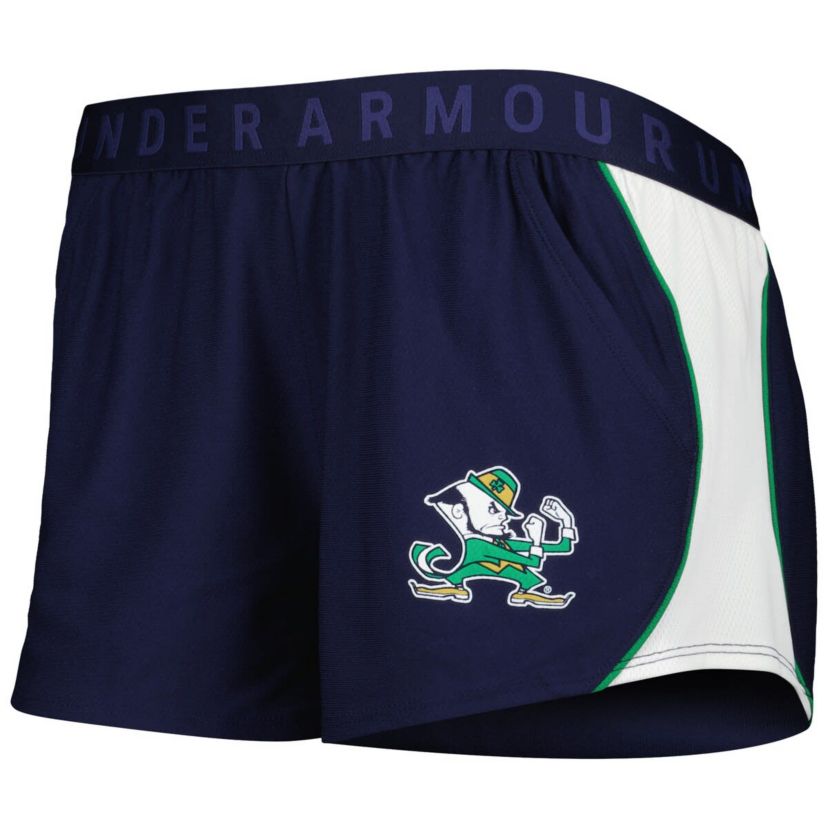 NCAA Under Armour Navy/Green Notre Dame Fighting Irish Game Day Tech Mesh Performance Shorts