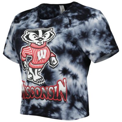NCAA Wisconsin Badgers Cloud-Dye Cropped T-Shirt
