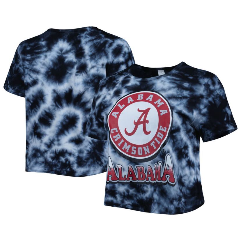 Alabama Crimson Tide NCAA Alabama Tide Cloud-Dye Cropped T-Shirt