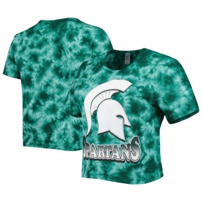 NCAA Michigan State Spartans Cloud-Dye Cropped T-Shirt