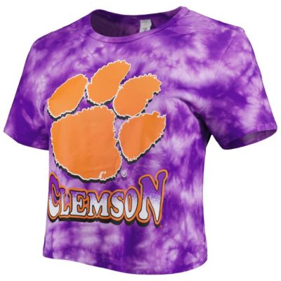 NCAA Clemson Tigers Cloud-Dye Cropped T-Shirt