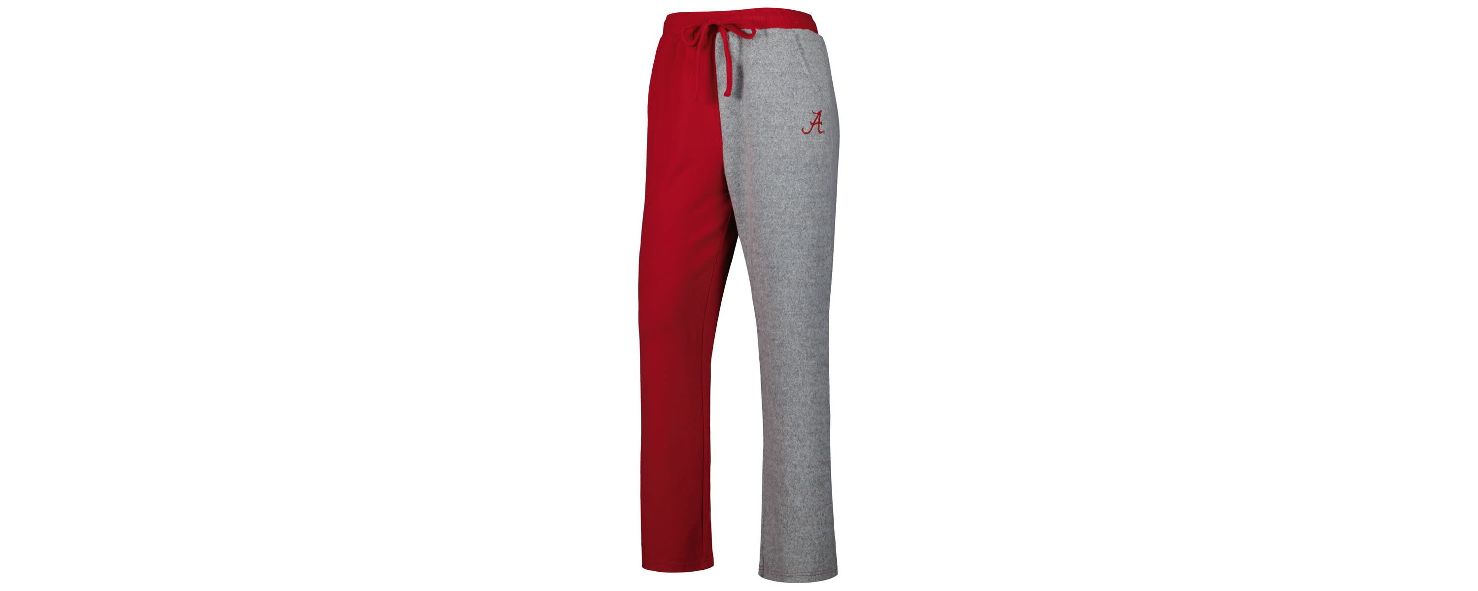 Alabama Crimson Tide NCAA Crimson/Gray Alabama Tide Colorblock Cozy Tri-Blend Lounge Pants