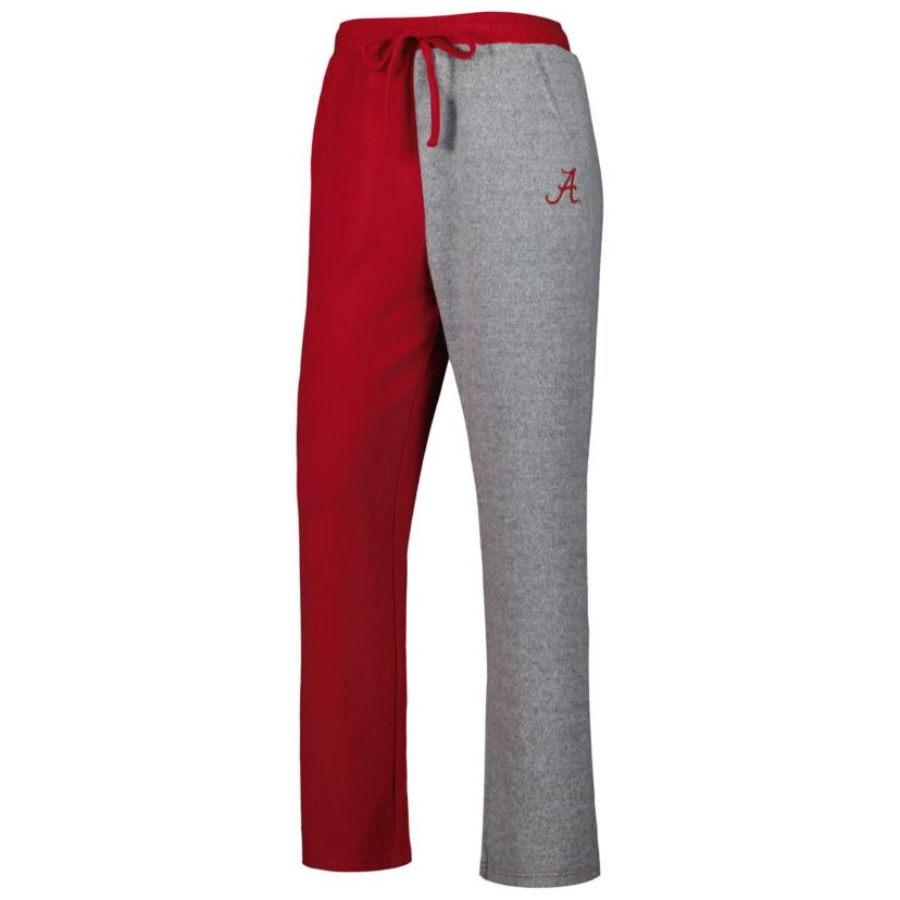 Alabama Crimson Tide NCAA Crimson/Gray Alabama Tide Colorblock Cozy Tri-Blend Lounge Pants