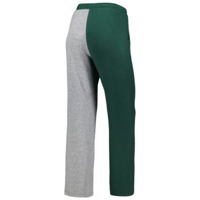 NCAA Green/Gray Michigan State Spartans Colorblock Cozy Tri-Blend Lounge Pants