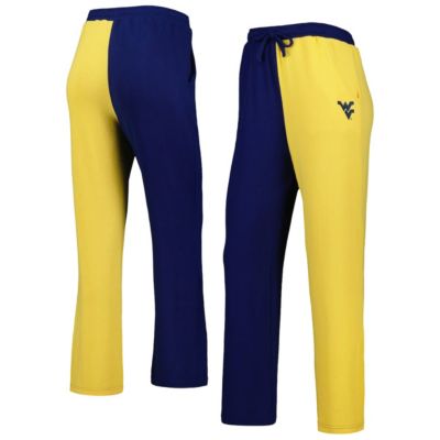 NCAA Navy/Gold West Virginia Mountaineers Colorblock Cozy Tri-Blend Lounge Pants