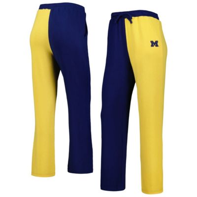 NCAA Navy/Maize Michigan Wolverines Colorblock Cozy Tri-Blend Lounge Pants