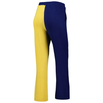 NCAA Navy/Maize Michigan Wolverines Colorblock Cozy Tri-Blend Lounge Pants