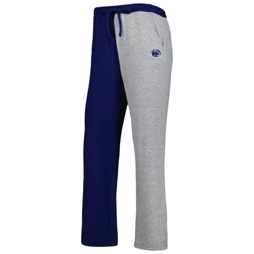 NCAA Navy/Gray Penn State Nittany Lions Colorblock Cozy Tri-Blend Lounge Pants