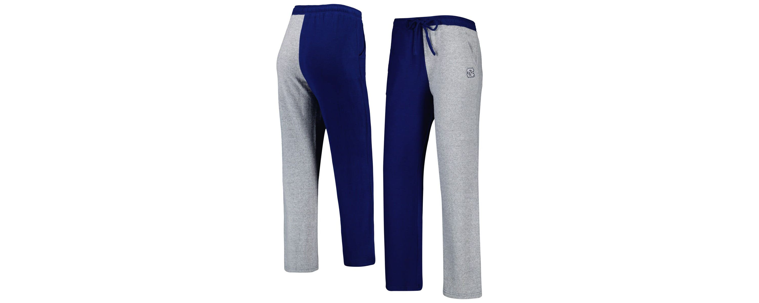 NCAA Navy/Gray North Carolina Tar Heels Colorblock Cozy Tri-Blend Lounge Pants