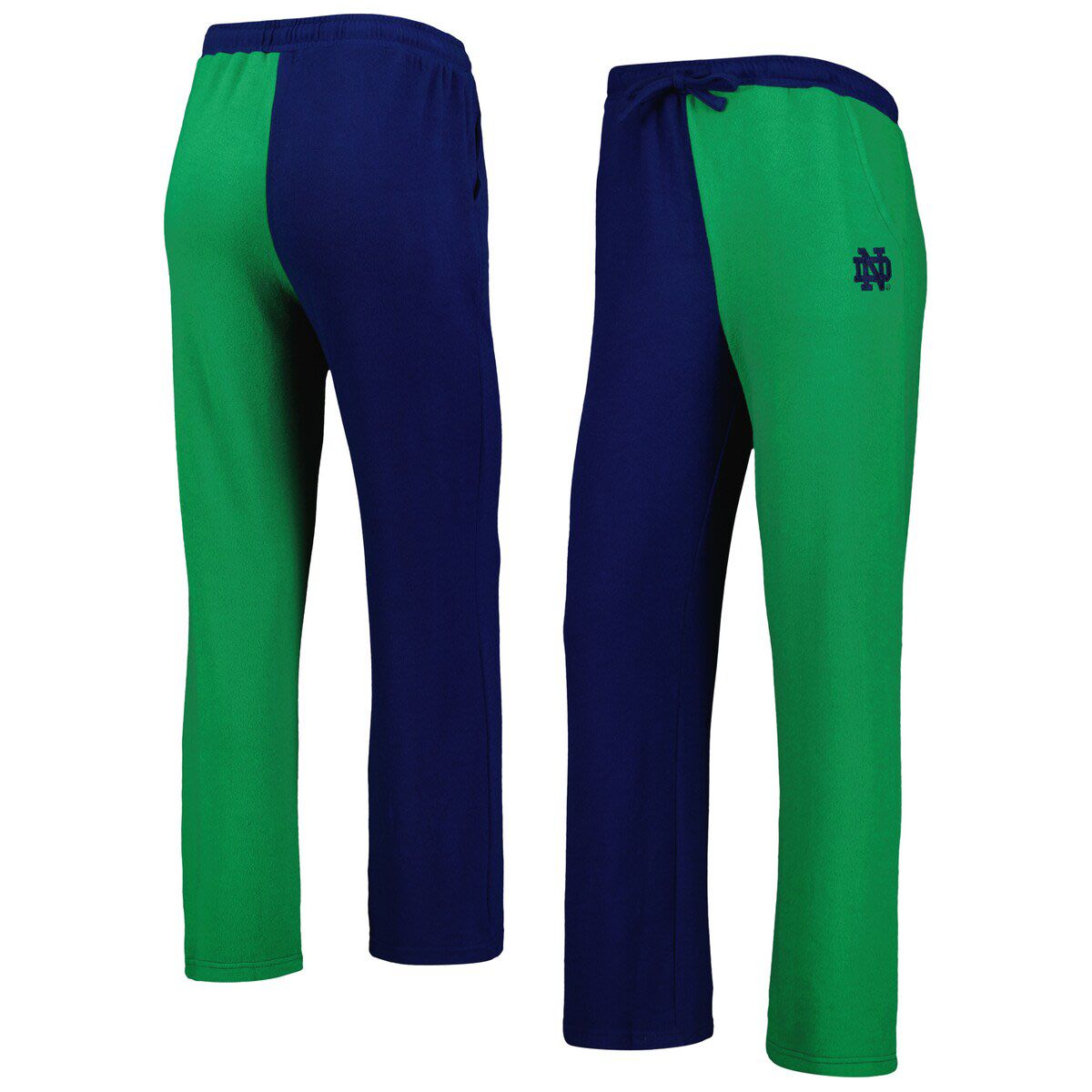 NCAA Navy/Green Notre Dame Fighting Irish Colorblock Cozy Tri-Blend Lounge Pants