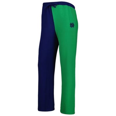NCAA Navy/Green Notre Dame Fighting Irish Colorblock Cozy Tri-Blend Lounge Pants