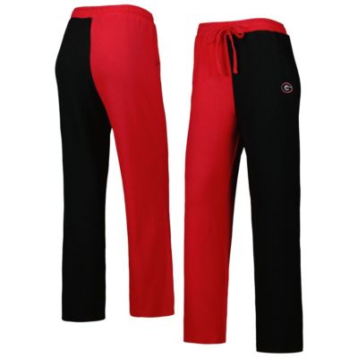 NCAA Red/Black Georgia Bulldogs Colorblock Cozy Tri-Blend Lounge Pants