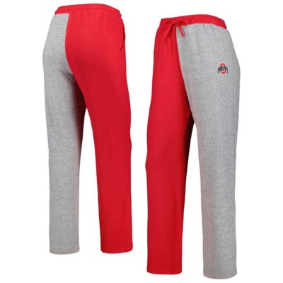 NCAA Scarlet/Gray Ohio State Buckeyes Colorblock Cozy Tri-Blend Lounge Pants