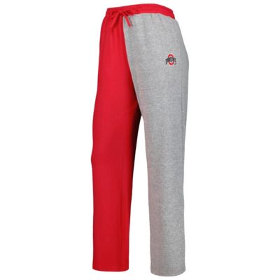 NCAA Scarlet/Gray Ohio State Buckeyes Colorblock Cozy Tri-Blend Lounge Pants