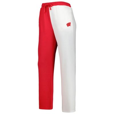 NCAA Red/White Wisconsin Badgers Colorblock Cozy Tri-Blend Lounge Pants