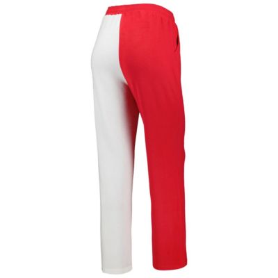 NCAA Red/White Wisconsin Badgers Colorblock Cozy Tri-Blend Lounge Pants