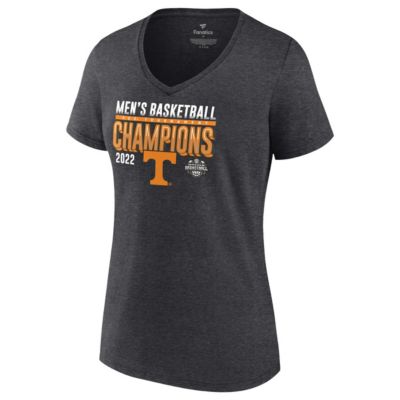 NCAA Fanatics ed Tennessee Volunteers 2022 SEC Basketball Conference Tournament s Locker Room V-Neck T-Shirt