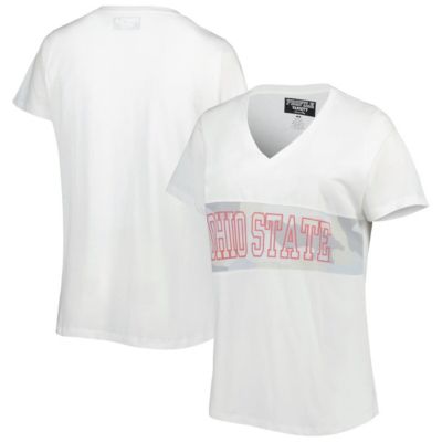 NCAA Ohio State Buckeyes Plus Pieced Body V-Neck T-Shirt