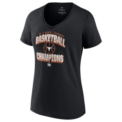 NCAA Fanatics Texas Longhorns 2022 Big 12 Basketball Conference Tournament s V-Neck T-Shirt