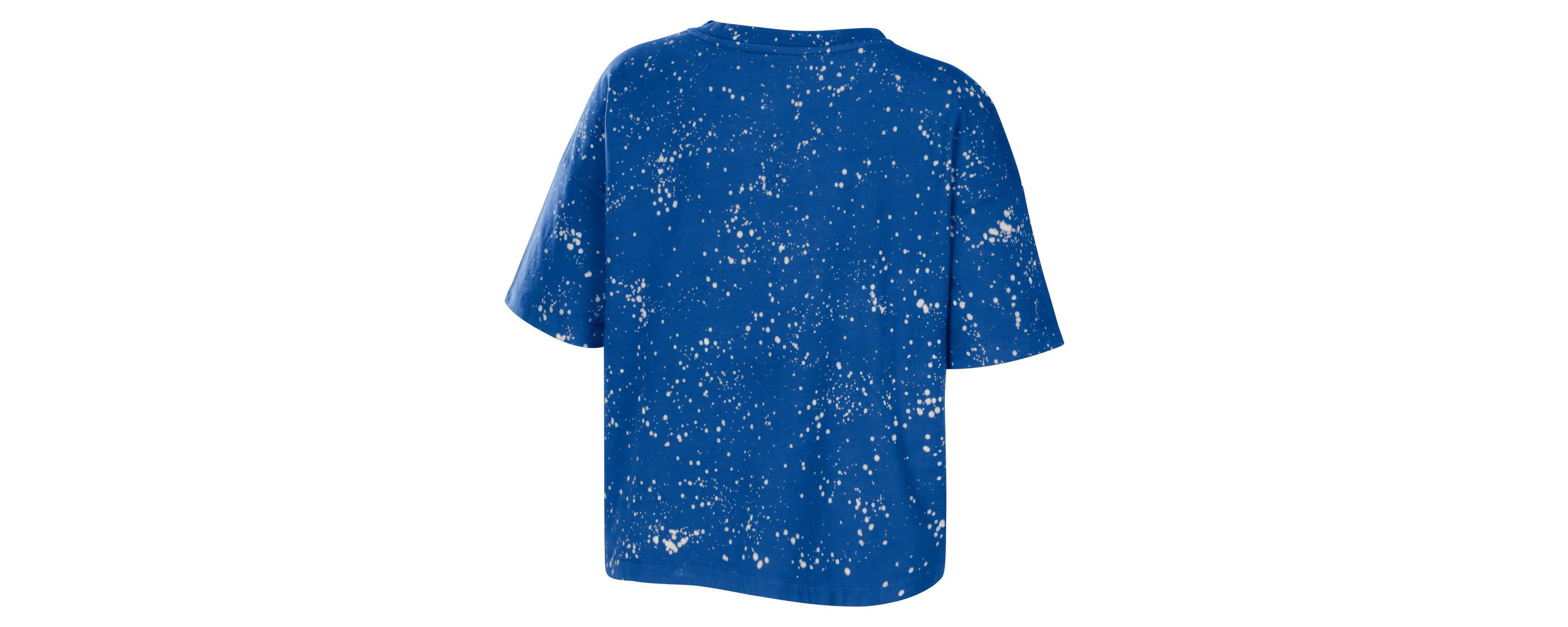 NCAA Florida Gators Bleach Wash Splatter Cropped Notch Neck T-Shirt