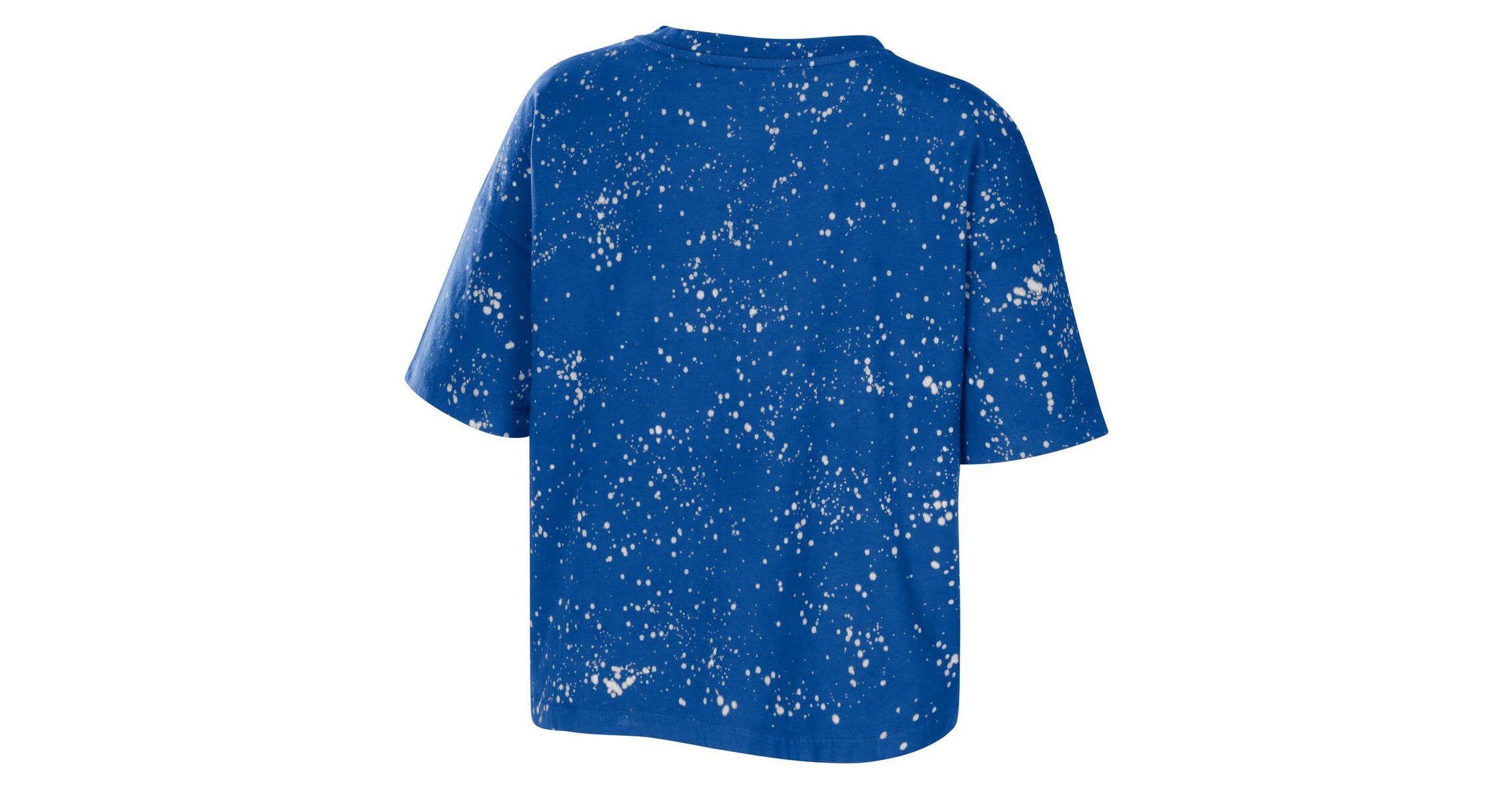 NCAA Pitt Panthers Bleach Wash Splatter Cropped Notch Neck T-Shirt