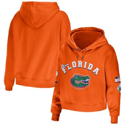 NCAA Florida Gators Mixed Media Cropped Pullover Hoodie