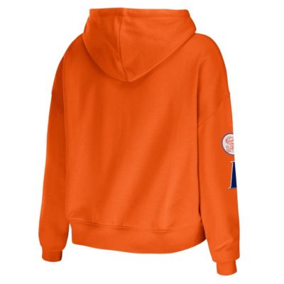 NCAA Florida Gators Mixed Media Cropped Pullover Hoodie