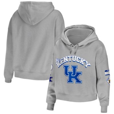 NCAA Kentucky Wildcats Mixed Media Cropped Pullover Hoodie